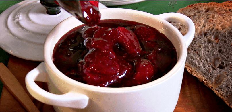 Mermelada de frutilla menta