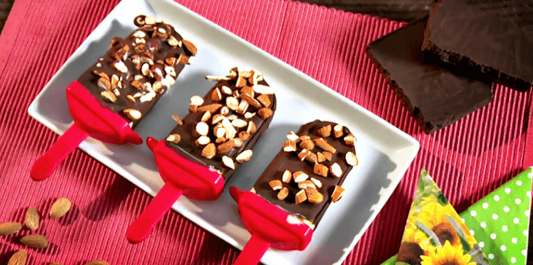 Paletas de vainilla chocolate